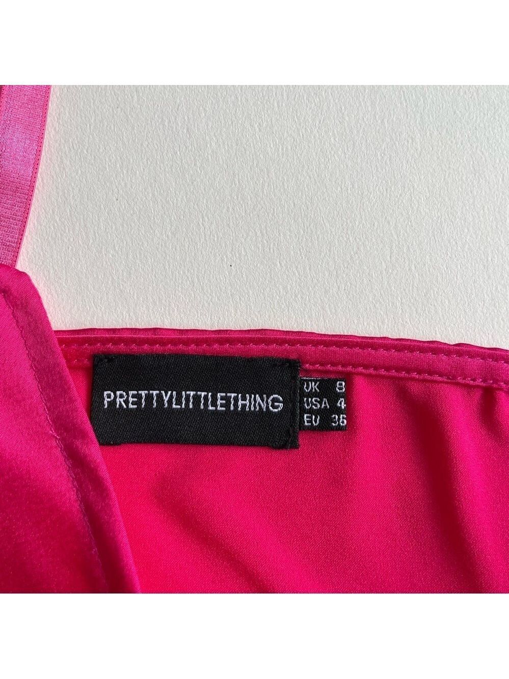 PrettyLittleThing Pink Ruffle Hem Tank Top - Picture 5 of 6